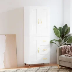 vidaXL Skåp>Högskåp vit 69,5x34x180 cm konstruerat trä