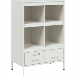 vidaXL Skåp>Högskåp vit 68x39x101,5 cm stål