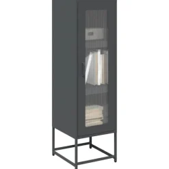 vidaXL Skåp>Highboard antracit 36x39x123 cm kallvalsat stål