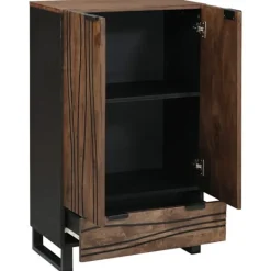 vidaXL Skåp>Highboard med låda Brun 60 x 33 x 100 cm massivt mangoträ