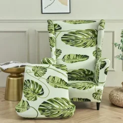 Fåtöljer>Highdi Stretch Överdrag för Strandmon Fåtölj, Set med 2 Sofföverdrag med Kuddfodral, Fåtöljskydd