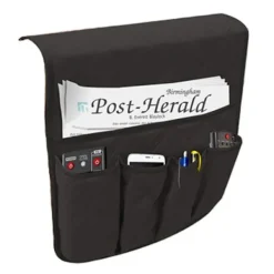 Fåtöljer>Hängande förvaringsorganisatör för armstöd med 5 fack för soffa, grå