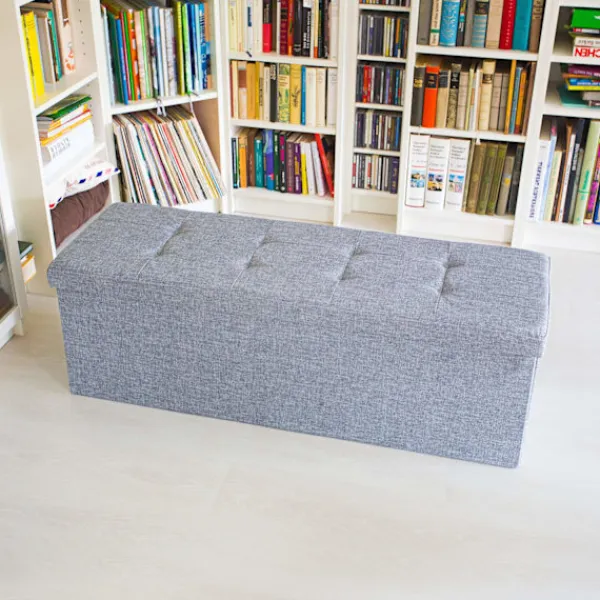 B2X Kistor & Koffertar>Hopfällbar förvaringsbänk linnetyg