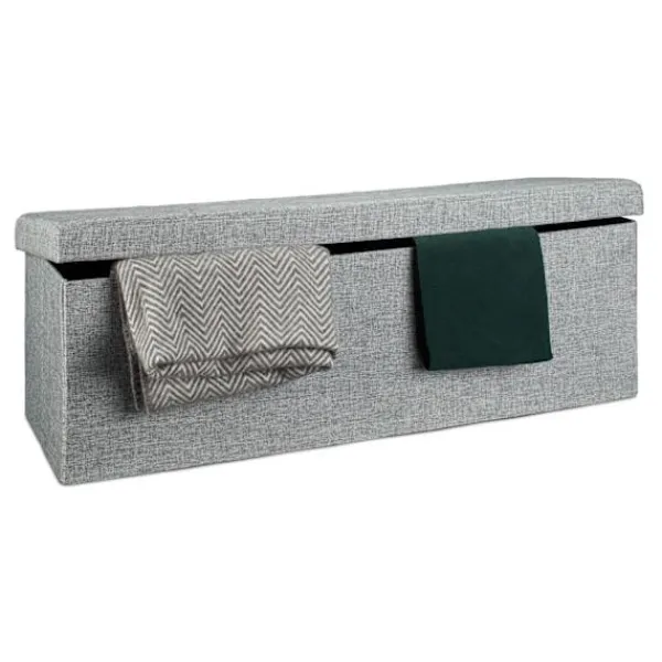 B2X Kistor & Koffertar>Hopfällbar förvaringsbänk linnetyg