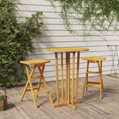 vidaXL Balkongmöbler>Hopfällbart barbord 90x65x105 cm massiv teak