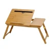 Småbord>Hopfällbart Datorbord I Bambu