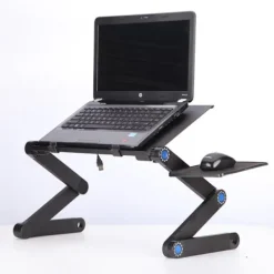 Småbord>Hopfällbart nattduksbord, justerbart bord, datorbricka för soffa, frukostbricka för säng, laptopbord, 360 graders lutningsstativ