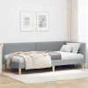 vidaXL Sängar>Hörn Sängram Ljusgrå 80 cm x 200 cm Tyg och plywood