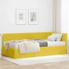vidaXL Sängar>Hörn Sängram med Madrass med madrass 2 pcs Gul Sammet