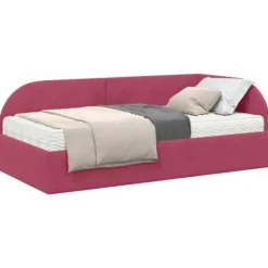 vidaXL Soffor>Hörn Sängram med Madrass med huvudgavel 2 pcs Grön Sammet