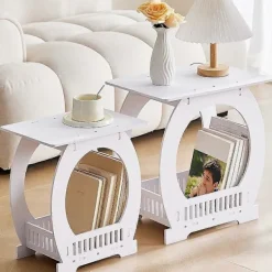 Småbord>Hörnhylla för golvväxter, PVC-displayställ för vardagsrumsbalkong