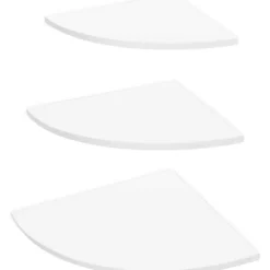 del Hyllor>Hörnväggshylla Vit 3 våningar Flytande hörnhylla Vägg