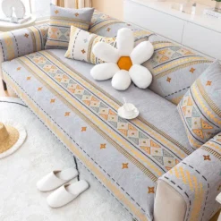 no brand Soffor>IC Halksäker soffa kudde i bohemisk stil Grå 90*70cm