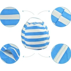 no brand Sittsäckar>IC Plyschleksaksförvaring, Bean Bag Cover, Bean Bag Kudde blå
