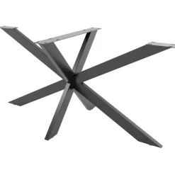 BellaFurn Matbord>Industriella bordsben - Bas - Robust stål med golv Glijders | Storlek: l | Färg: Svart