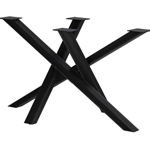 BellaFurn Matbord>Industriella bordsben - Upprätter - Högt pulverbelagt stål, inklusive golvtoppar Färg: Antik svart | Storlek: 120x70x72 cm