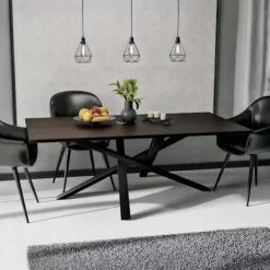 BellaFurn Kontorsmöbler>Industriella bordsben - Upprätter - Högt pulverbelagt stål, inklusive golvtoppar Färg: Svart | Storlek: 160x80x72 cm