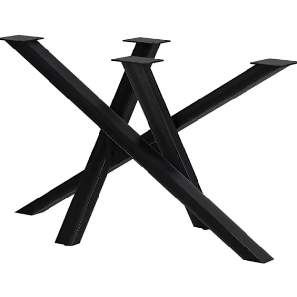 BellaFurn Matbord>Industriella bordsben - Upprätter - Högt pulverbelagt stål, inklusive golvtoppar Färg: Antik svart | Storlek: 120x60x72 cm