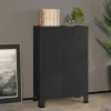 vidaXL Skåp>Industriellt förvaringsskåp svart 75x40x115 cm metall
