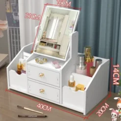 INF Sminkbord>Sminkspegel med Förvaring model 1