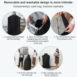 Sittsäckar>Inomhus Utomhus Vuxen Sittsäck Spelstol Extra Stor Sittsäck Överdrag 450g 450g