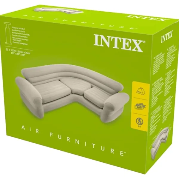 INTEX Soffor>Uppblåsbar hörnsoffa 257 x 203 76 cm 68575NP