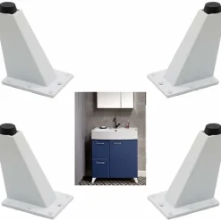 Köksö>Justerbara möbelben i aluminiumlegering, 4 stycken, köksben, bänkskiva, bar