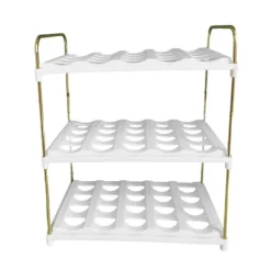 Estone Hyllor>Justerbart förvaringsställ för koppar och flaskor Multifunktionell hylla för vin och termosar