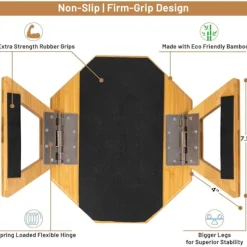 Småbord>Kaffebord i bambu för armstöd, Clip On bricka kaffebord för soffor. Soffa armbricka