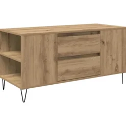 vidaXL Soffbord>Kaffeebord Artisan Ek 102 x 44,5 x 50 cm Konstruerat trä