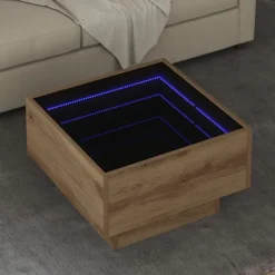 vidaXL Soffbord>Kaffeebord artisan ek 50 x 50 x 30 cm Konstruerat trä