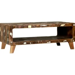 vidaXL Soffbord>Kaffeebord Flerfärgsdesign 90 x 50 x 35 cm Solid återvunnen trä