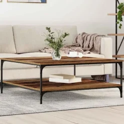 vidaXL Soffbord>Kaffeebord Gammalt trä 100 x 100 x 40 cm Konstruerat trä