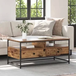 vidaXL Soffbord>Kaffeebord Gammalt trä 100 x 51 x 45 cm Konstruerat trä