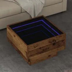 vidaXL Soffbord>Kaffeebord Gammalt trä 50 x 50 x 30 cm Konstruerat trä