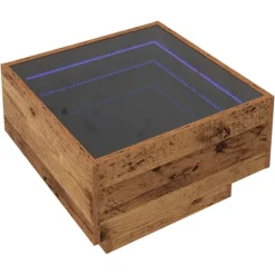 vidaXL Soffbord>Kaffeebord Gammalt trä 50 x 50 x 30 cm Konstruerat trä