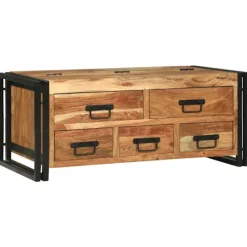 vidaXL Soffbord>Kaffeebord med låda Brun 90 x 50 x 38 cm Massivt Akaciaträ