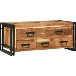 vidaXL Soffbord>Kaffeebord med låda Brun 90 x 50 x 38 cm Massivt Akaciaträ