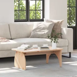 vidaXL Soffbord>Kaffeebord Naturfärg 80 x 50 x 31 cm Massiv furu