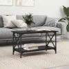 vidaXL Soffbord>Kaffeebord Svart ek 80 x 45 x 45.5 cm Konstruerat trä