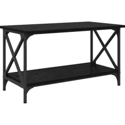 vidaXL Soffbord>Kaffeebord Svart ek 80 x 45 x 45.5 cm Konstruerat trä