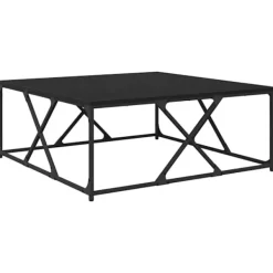 vidaXL Soffbord>Kaffeebord Svart Ek 100 x 100 x 40 cm Konstruerat trä