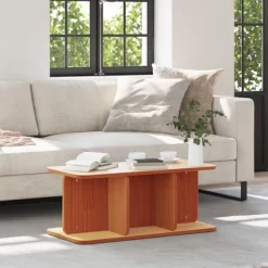 vidaXL Soffbord>Kaffeebord Vaxbrun 80 x 39,5 x 33,5 cm Massiv furu