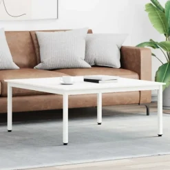 vidaXL Soffbord>Kaffeebord Vit 100 x 100 x 45 cm Massiv furu