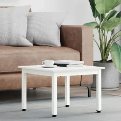 vidaXL Soffbord>Kaffeebord Vit 50 x 50 x 36 cm Massiv furu