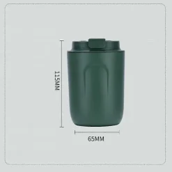 Soffbord>Kaffekopp i rostfritt stål, resemugg, dubbelväggig vakuummugg, återanvändbar varmvattenkopp 220 ml, som visas