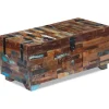 vidaXL Kistor & Koffertar>Kistbord massivt återvunnet trä 80x40x35 cm