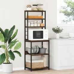 vidaXL Köksö>Köks hylla Rökt ek 60 x 40 x 168 cm Konstruerat trä