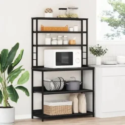 vidaXL Köksö>Köks hylla Svart Ek 100 x 40 x 168 cm Konstruerat trä