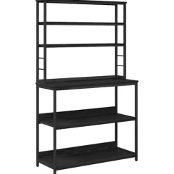 vidaXL Köksö>Köks hylla Svart Ek 100 x 40 x 168 cm Konstruerat trä